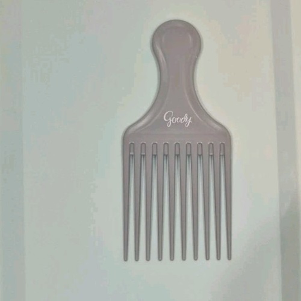 Goody Lift Comb Hair Pick with Handle Retro Hair Care Gray USA